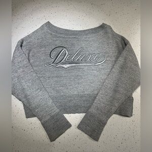 Golden Goose Deluxe Gray Cropped Sweatshirt